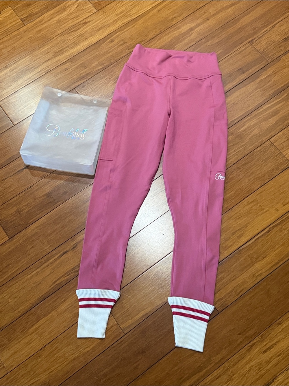 Bombshell Sportswear Berry High Rise Sock Leggings pink/magenta M